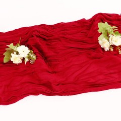 Bright Red Cheesecloth Table Runner 10FT Gauze 35×120 Inches,