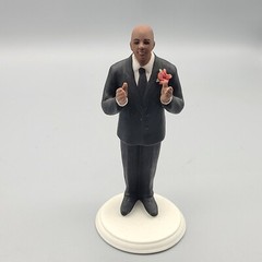 Wedding Cake Topper Weddingstar Porcelain Groom dark skin tone figurine 9489