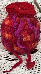 2 Crochet Drawstring Bags Wedding Party Favor Pouch Jewelry Gift Coin Dice Bags