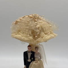 VTG 1959 Wedding Cake Topper; Bride & Groom Coast Novelty Manufacturing Co. USA!
