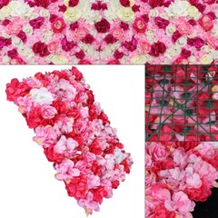 12x Artificial Flower Wall Rose Wall Diy For Wedding Background Wall Decor