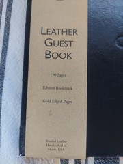 Gallery Leather GUEST Book 9 x 7 190 page Ribbon Bookmark Black