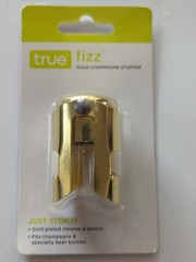True Fizz: Gold Champagne Stopper, 7174…new
