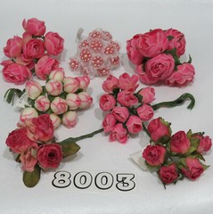 Artificial 🌺 Flowers LOT Floral Decor Wedding Crafts Pink Red Gold Silver Peach