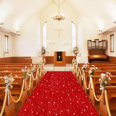 Sequin Aisle Runner 2X15Ft Sparkly Wedding Party Carpet