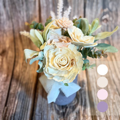 Sola Wood Wedding Floral Centerpieces Set of 3 Mason Jar Bridal Shower Decor