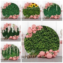 Flowers Wall Round Photography Background Wedding Arch Stand Cover Backdrop