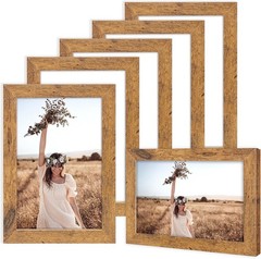 TWING 4 x 6 Picture Frames Set of 6, Rustic Photo Frames Collage for Wall Dec…