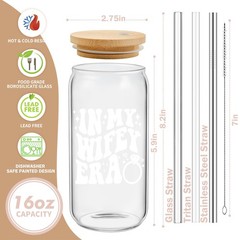 Mozaba Bridal Shower Gift – Cute Cool Wedding Day Idea for 16oz, Transparent