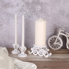 Rozrety Unity Candle Holder – Candles Stand for Wedding Ceremony White