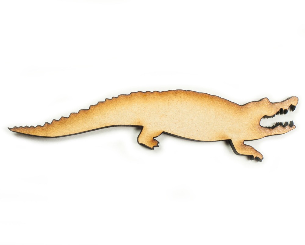 MDF Wood Wooden Shape Shapes Crocodile Cutout Sign Craft Home Room Decor Kids