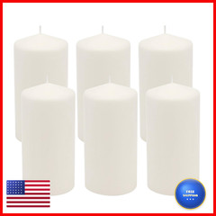 Stonebriar Unscented White Tall Pillar Candles 65 Hour Burning Candle Pillars