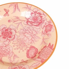 50 Dessert and Dinner Plates with GOLD Rim – Dusty Rose Spring Floral Print
