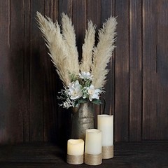 6 SPRAYS STEMS 49″ Natural Pampas Grass Dried Plant Party Events Decorations