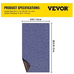 Deep Blue Marine Carpet 6 ft x 29.5 ft Marine Carpeting Marine Grade Carpet for