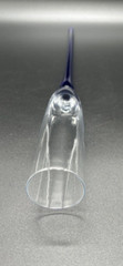 Beautiful Hand blown Colorful Crystal Footless Long Stem Champagne Flutes & Vase