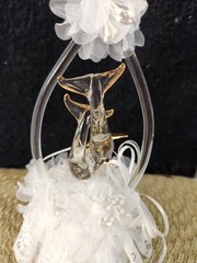Beautiful Unique Glass Dolphin Wedding Cake Topper