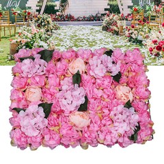6Pcs Artificial Flower Wall Panels 60*40cm Floral Backdrop Wedding Party Decor
