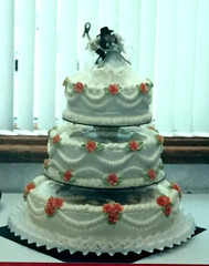 Vintage Western Couple Wedding Cake Topper Cowboy & Bride Tying the Knot