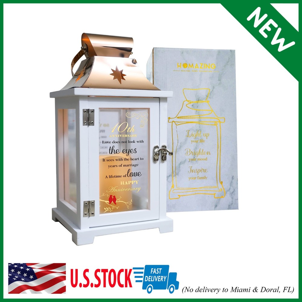 10th Wedding Anniversary Lantern, Best 10th Anniversary Wedding Gifts for