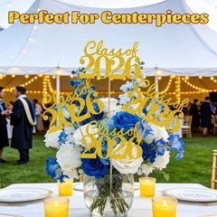 12 Pcs Graduation Decoration 2026 Centerpieces For Tables Gold Party Decor