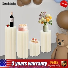 Set of 4 DIY Cardboard Flower Cake Stand Weddings Centerpiece Decoration Column