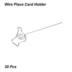3.9 Inch Metal Wire Place Card Holder, 30 Pack Fly Shape Clips DIY, Silver Tone