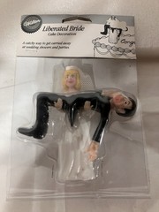 Wilton Our Day Wedding Couple Cake Topper 4.5 Inch Blonde Bride Retired 1997