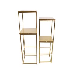 4Pcs Gold Metal Flower Stand Pedestal Table Centrepiece Party Wedding Decor