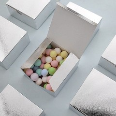 Silver 100 pcs Cake FAVOR BOXES 4″x4″x2″ Wedding Party Light Gray GIFT Supply