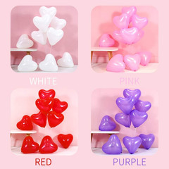 50 6-Inch Pink Color Heart Shaped Latex Balloons for Valentines Day,Propose Marr