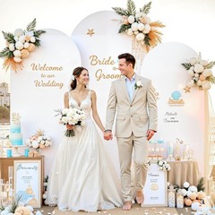 Milk Silk Spandex Archway Backdrop with Zipper Wrinkle Free Wedding Event Cover