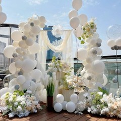 Awenztech White Balloons 12 inch, Latex 50pcs 12