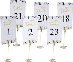 10PCS Table Number Holder Name Place Card Holder with Butterfly Menu Memo Cli…
