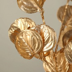 GOLD 2 Metallic 27″ Artificial Eucalyptus LEAF Branches Faux Foliage Stems Party