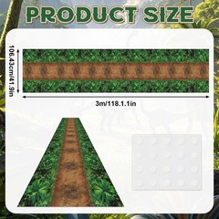 Dinosaur Jungle Party Decoration 42×118 Inches Forest Path Runner Rug Dino Ju…