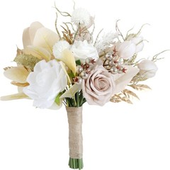 Wedding Artificials Rose Bouquets Simulation Flowers Arrangement for Bride
