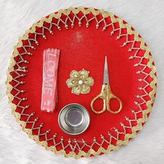 Handcrafted Plate,Welcome Jiju,Bhabhi Thali,Ribbon Cutting Plate,Welcome Plate