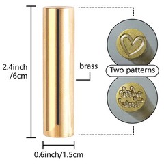 CRASPIRE 2 Sides Pattern Wax Seal Stamp 15mm Mini Moon and Sun Star Magic Soi…