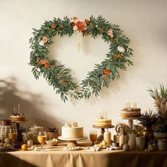 275cm Flower Garland Handmade Rattan Artificial Floral Garland For Wedding Party