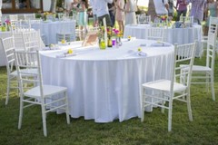 14 LOT 120″ inch ROUND Tablecloth Polyester WEDDING 25 COLOR 5′ Ft table cover
