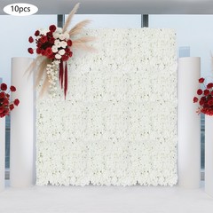 10Pcs Artificial Flower Wall Panel Realistic Flowers Board Wedding Party Decor