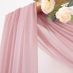 MLMC Dusty Rose Wedding Arch Draping Fabric 4 Panels 29″ x 20 FT Extra Long G…