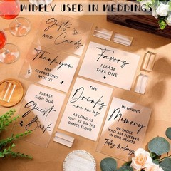 Elegant Wedding Signage Set – 6 Pcs Clear Acrylic