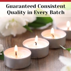 100 Pack Tealight Candles in Metal Cups – Clean White 100 Pack,