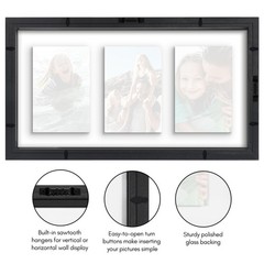 Americanflat 4×6 Collage Picture Frame with Shatter-Resistant Glass – Fits Th…