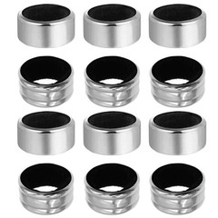 12pcs Stainless Steel Wine Bottle Collars: Classy 4x4x2cm, Assorted Color