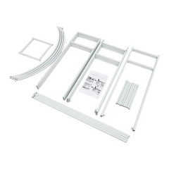 7.8ft H White Metal Rectangular Wedding Arch Arc de Triomphe Style Party Events