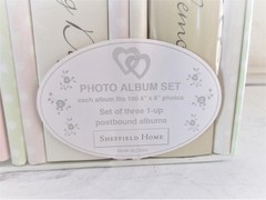 Sheffield Home 3 pc Photo Album Set ~ Bridal Shower/Wedding/Honeymoon NEW SEALED