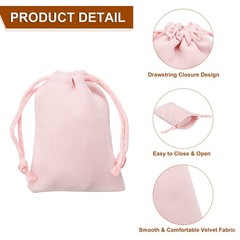 20pcs Velvet Gift Bags 2″ x 2.8″ Drawstring Jewelry Pouches 10 Colors